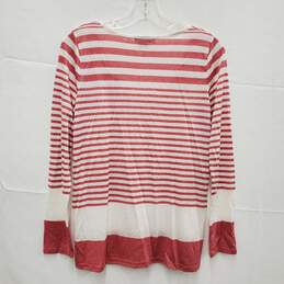 Vince WM's Rayon & Polyester Red & White Stripe Blouse Size SM alternative image