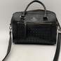 Kate Spade New York Womens Black Leather Polka Dot Detail Satchel Bag Purse image number 1