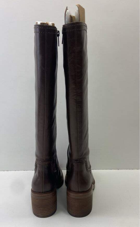 Vince Camuto Selpisa Brown Leather Riding Boots Size 7 M image number 5