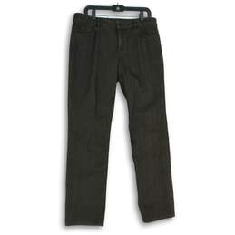 NWT Michael Michael Kors Mens Black 5-Pocket Design Straight Leg Jeans Size 12