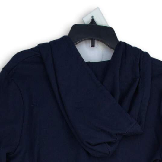 NWT Tommy Hilfiger Womens Navy Blue Long Sleeve Pullover Hoodie Size Large image number 4
