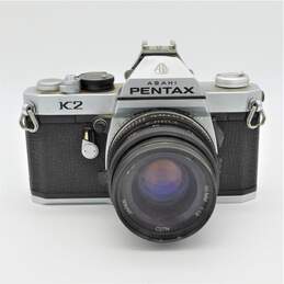 Asahi Pentax K2 35mm SLR Film Camera W/ Pentax SMC 1:2 50mm