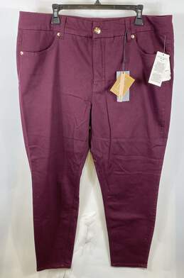 NWT Melissa McCarthy Seven7 Womens Purple High Rise Pencil Skinny Jeans Size 20