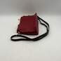 Valentina Womens Red Leather Inner Zipper Pockets Crossbody Bag Purse image number 4
