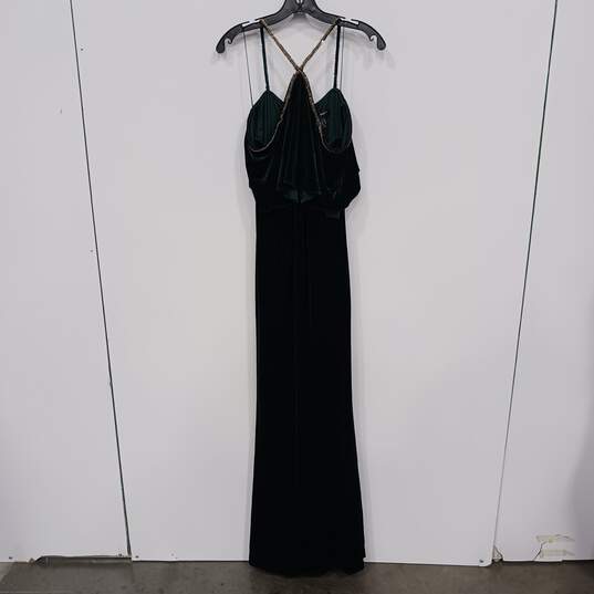 Women’s Aidan Mattox Cold-Shoulder Velvet Column Gown Sz 8 NWT image number 1