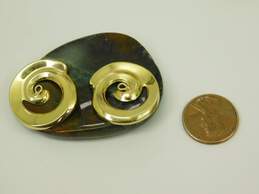 14K Yellow Gold Spiral Swirl Earring Enhancer Jackets 2.2g alternative image