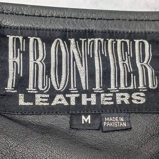 Frontier Leathers Black Motorcycle Chaps Size M image number 3