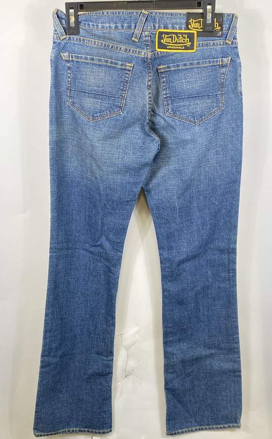 Von Dutch Womens Blue Cotton Medium Wash Low Rise Denim Bootcut Jeans Size 28 image number 2