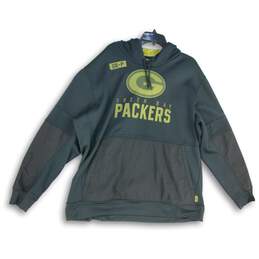Nike Mens Black Dri-Fit Green Bay Packers NFL Long Sleeve Pullover Hoodie Sz 3XL