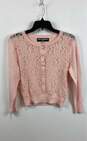 Karl Lagerfeld Pink Lace Cardigan - Size Small image number 2