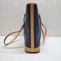 AUTHENTICATED DOONEY & BOURKE LG0341 'CYNTHIA' NAVY LEATHER TOTE BAG 13x12x4in image number 4