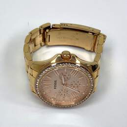 Designer Fossil Cecile AM-4483 Gold-Tone Rhinestone Analog Quartz Wristwatch alternative image