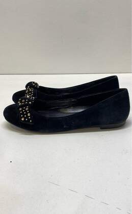 Vince Camuto Suede Bow Studded Flats Black 7.5 alternative image