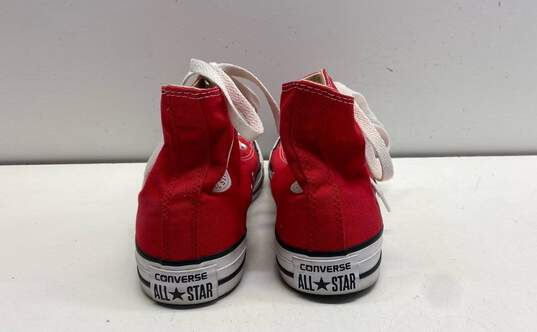 Converse Chuck Taylor All Star Hi Red Casual Sneakers Women's Size 6.5 image number 4