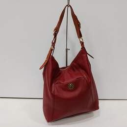 Isaac Mizrahi! Cardinal Red Leather Bridgehampton Handbag