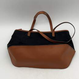 Michael Kors Womens Brown Black Double Handle Inner Pockets Tote Handbag alternative image