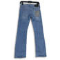 Womens Blue Denim Medium Wash 5 Pocket Design Straight Leg Jeans Size 2 image number 2
