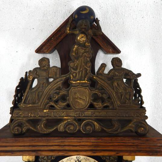 Vintage Zaanse Dutch Wood Wall Clock image number 5