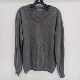 Cashmere Blend Men's Grey Sweater
