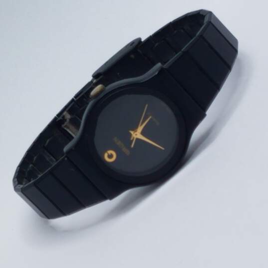 Gruen 23mm Black & Gold Tone Vintage Quartz Watch image number 5