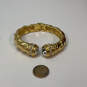 Designer Joan River Gold-Tone Interchangeable End Cap Hinged Cuff Bracelet image number 2