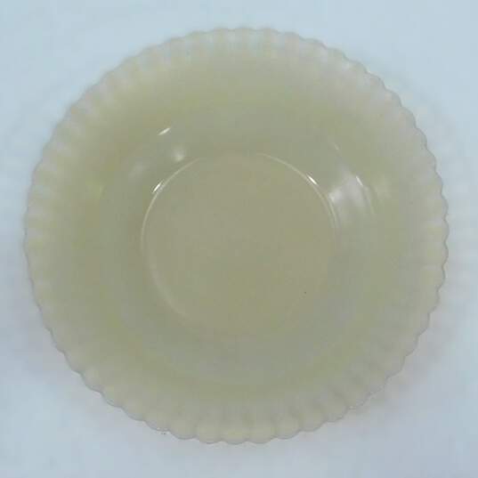 Vintage MacBeth Evans Petalware Monax Opalescent White Plates & Cereal Bowl image number 4