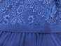 Women's Unbranded Blue Lace Sleeveless Dress Size 10 image number 5