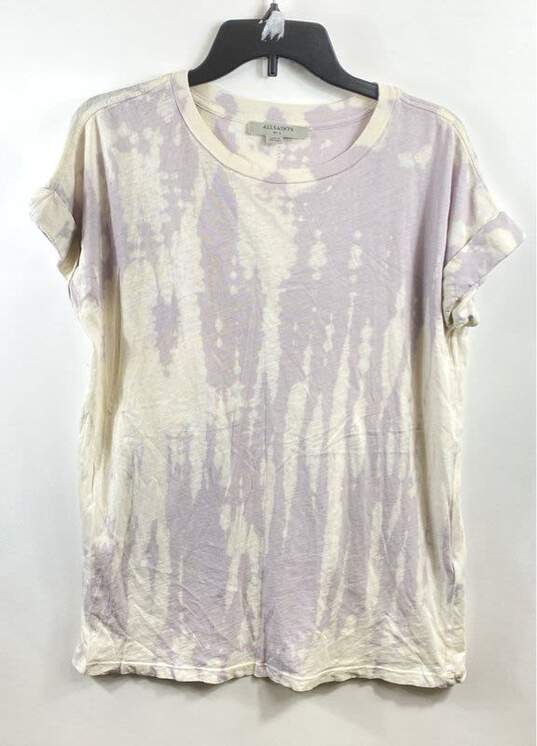 All Saints Women White Printed T Shirt M image number 1