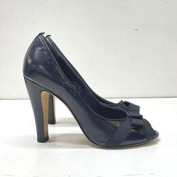 Marc Jacobs Bow Peep Toe Heels Black 6.5