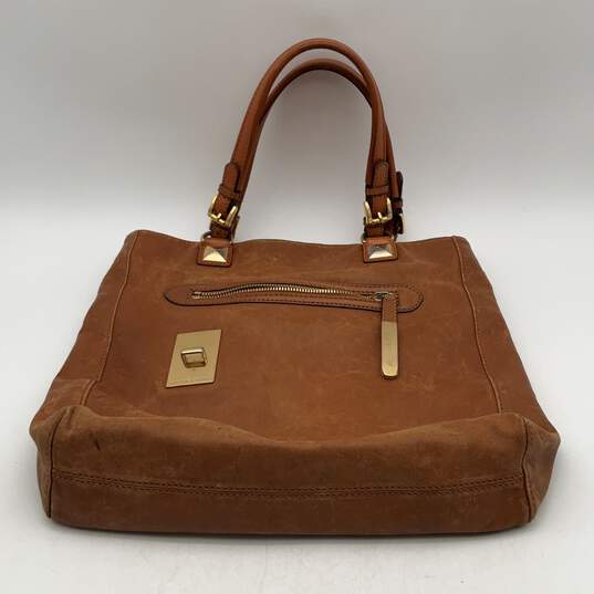 Michael Kors Womens Brown Double Handle Inner Pocket Tote Handbag Purse image number 1