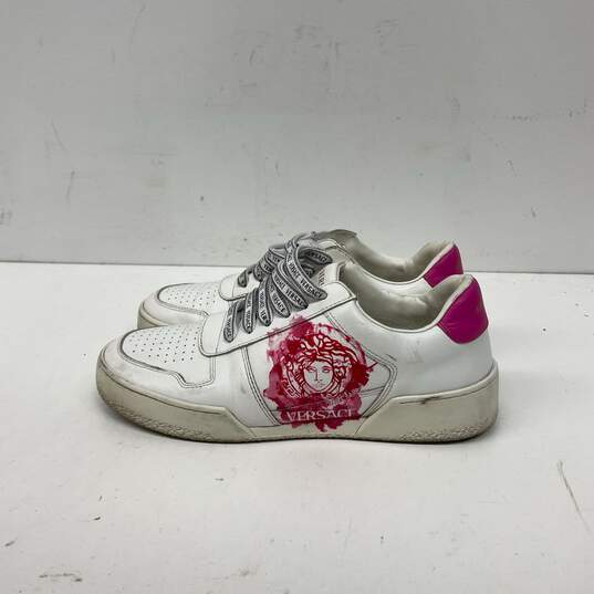Authentic Versace Pink Graphic Court Sneaker W 9 image number 2