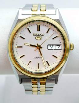 Men's Seiko 5 Automatic 7S26-1164 Two Tone Stainless Steel Wrist Watch 80.1g