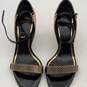 Lanvin Paris Womens Black Embellished Wedge Strappy Sandals Size EUR 37.5 w/ COA image number 4