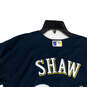 Mens Navy Authentic Collection Milwaukee Bryan Shaw #21 MLB Jersey Size 40 image number 4