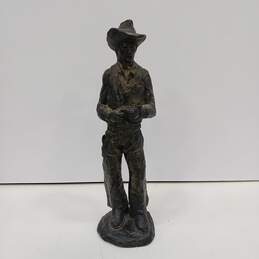 Vintage 16.25" Tall Cowboy with Pistol Statue