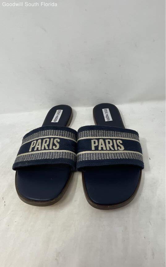 Steve Madden Womens Knox Blue Open-Toe Slide Sandals Size 9.5 M image number 4