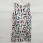 KENZO Women's Fish Print Sleeveless White Mini Dress Size Medium image number 1