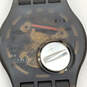 Designer Swatch Black Adjustable Strap Round Dial Analog Wristwatch w/ Box image number 5