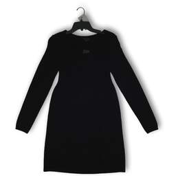 NWT Theory Womens Sweater Dress Round Neck Long Sleeve Black Size Medium