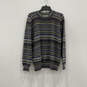 Womens Multicolor Striped Alpaca Long Sleeve Pullover Sweater Size Medium image number 1