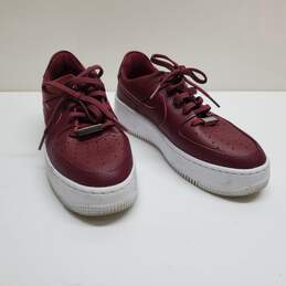 Nike Air Force 1 Sage Low Women's Size 6.5 Shoes Maroon/White AR5339-602