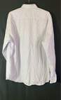 Armani Collezioni Mens White Purple Modern Fit Long Sleeve Button-Up Shirt Sz XL image number 2