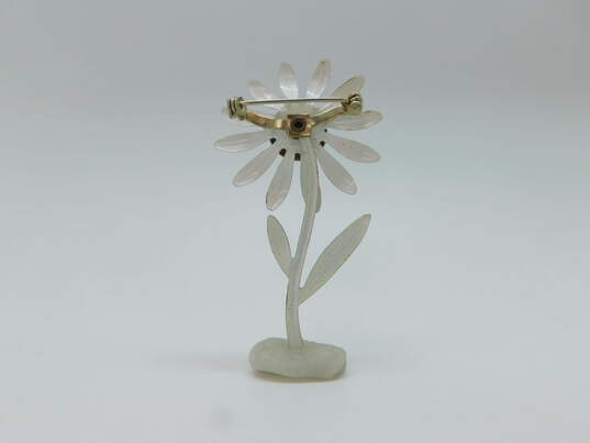 Vintage Yellow & White Mod Flower Brooches & Necklace 65.3g image number 3