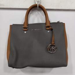Michael Kors Gray & Brown Leather Tote Purse