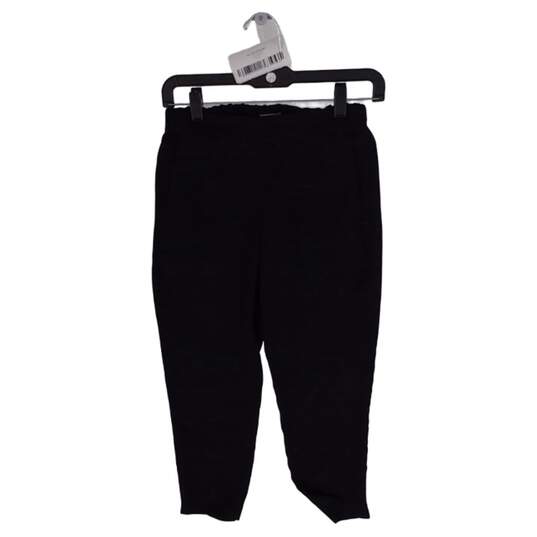 Buy the Womens Black Flat Front Pockets Elastic Waist Pull-On Dress Pants  Size M