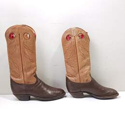Tony Lama Men's Two Tone Brown Western Boots Size 10.5D alternative image