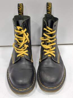 Dr. Martens Pascal Black Leather Classic 8-Eye Lace Up Boots Unisex Size M10-W11