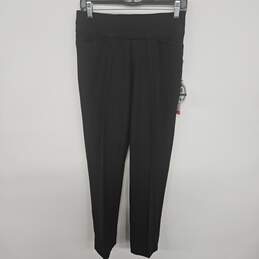Athleta 54023 Womens Black Pants Size XS Draw String Hem Zipped