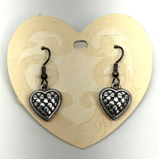 Designer Brighton Silver-Tone Enchanted Hearts Dangle Earrings w/ Box image number 4