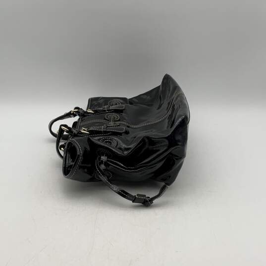 Dooney & Bourke Womens Black Leather Double Handle Shoulder Bag Purse image number 5